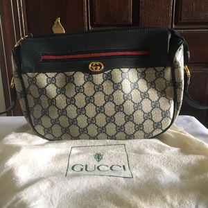 Vintage Gucci Crossbody Navy/Cream Bag